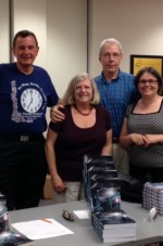 Chuck Micelli, Carole Shmurak, Steve Liskow, and Cori Arnold return to the Avon Public Library in July 2015